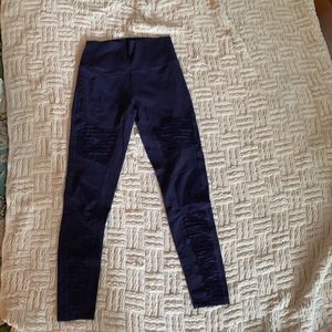 ALO High- Waist Moto Legging Navy Blue